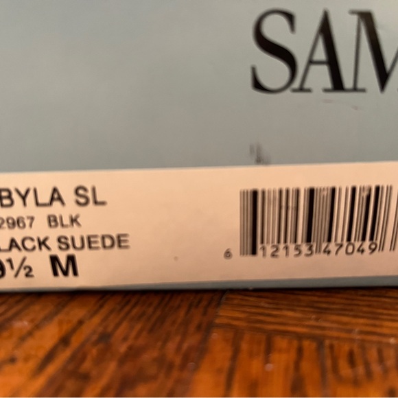 Sam & Libby Women's Black Suede 4 inch Heeled Mules - Picture 4 of 4